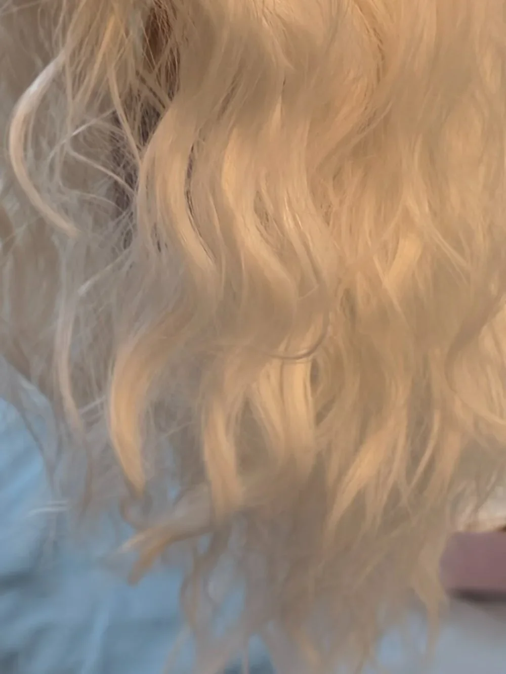 BARSDAR Long Wavy White Platinum Blonde U-Shaped Lace Front Wig